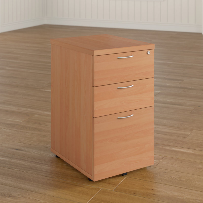 Buariki 40.4cm Wide 3 -Drawer File Cabinet, Beech