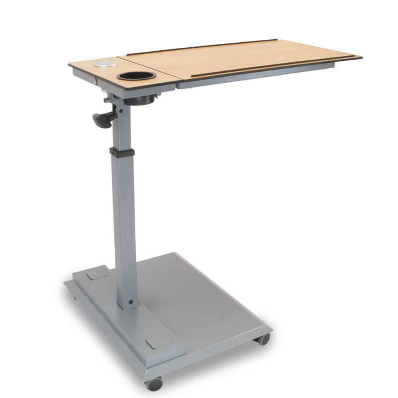 Adjustable Laptop/Tablet Cart, Sliver/Brown