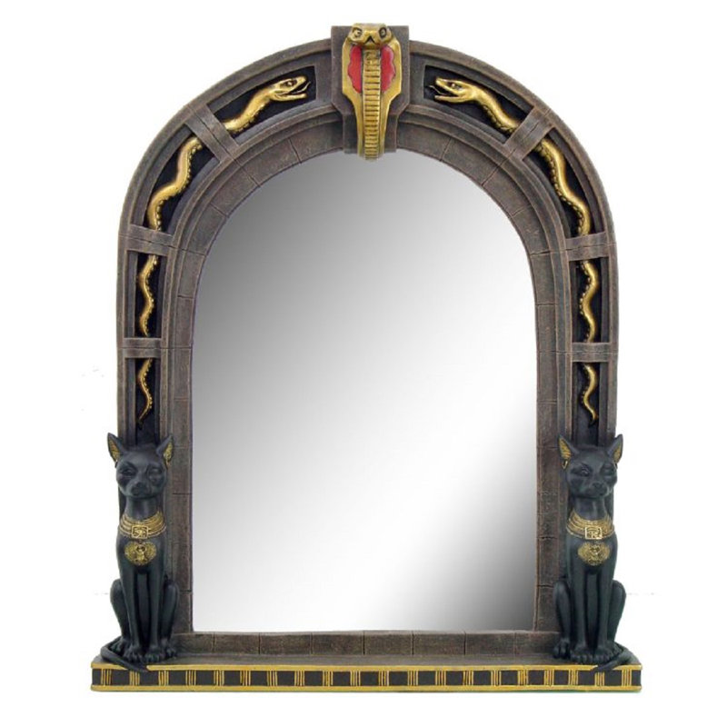 Miroir d’appoint antique égyptien cobra Shonto
