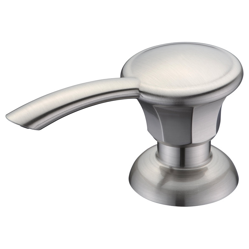 Verre à vin 12 oz. Veneto Distributeur de savon à bouteille en nickel brossé, Nickel brossé