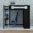 Full Size Loft Bed With Desk, Open Wardrobe And RGB Lighting, Red Gaming Bed With USB Ports And Shelves-123282405