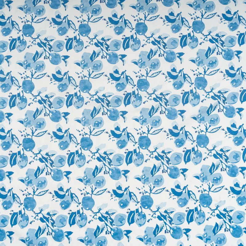 Citron Handmade Floral Tablecloth, 71" Square, Blue