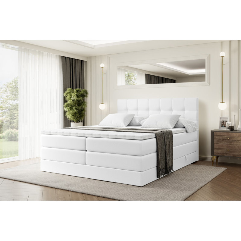 Bronc Bed, 160cm W x 200cm L, White