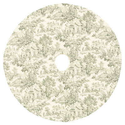 Toile Christmas Tree Skirt