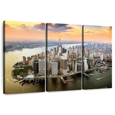 One World Trade Center Sunset Aerial