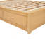Lit plateforme double en bois avec rangement inférieur et 2 tiroirs, couleur bois
