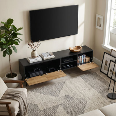 Unfinished TV Stand for TVs up to 75" with Fireplace Included