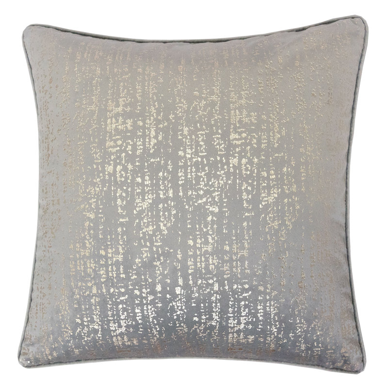  Housse de coussin carré et insert, Argent, 20 po x 20 po, Polyester