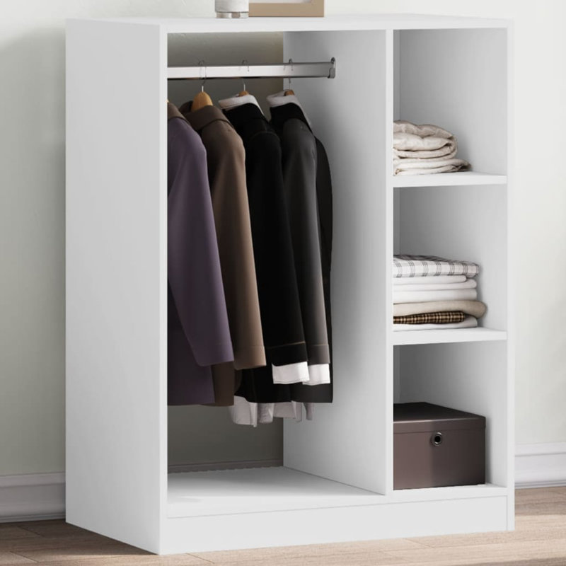 Wardrobe 77X48x102 Cm Engineered Wood, White