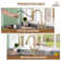 Sleek 2-Handle Bridge Kitchen Faucet with Three Function Pull-Down Sprayhead 1.8 GPM