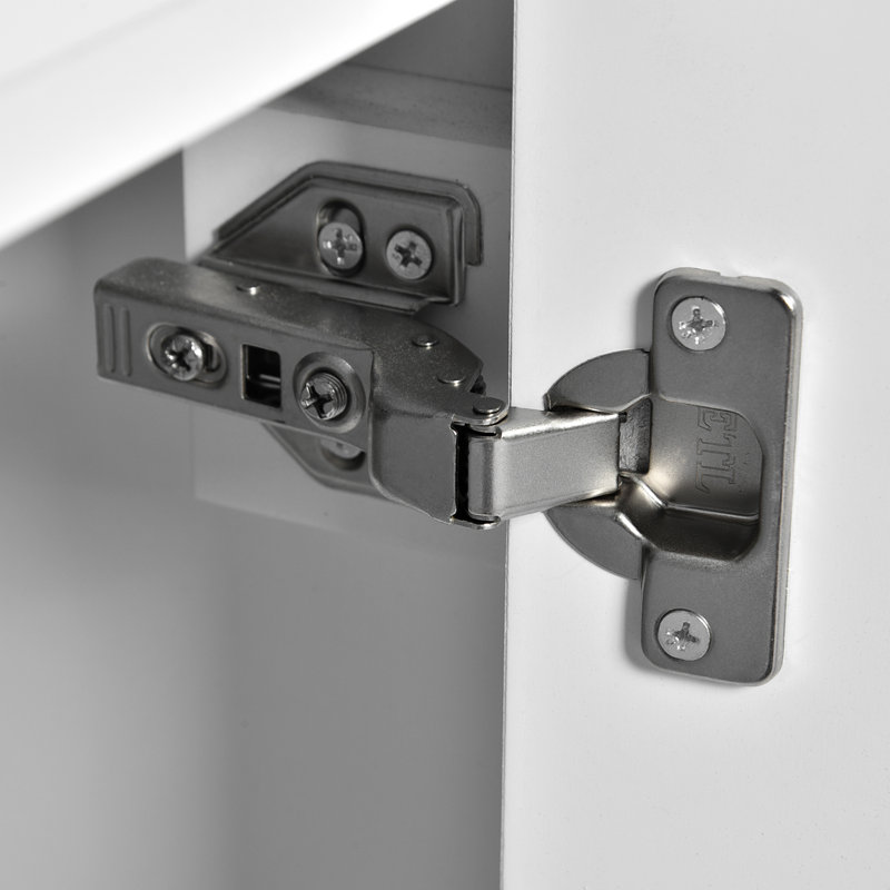 Meuble-lavabo de 20 pouces avec lavabo en céramique, porte à fermeture douce, tablette réglable et support de rangement fixé à la porte