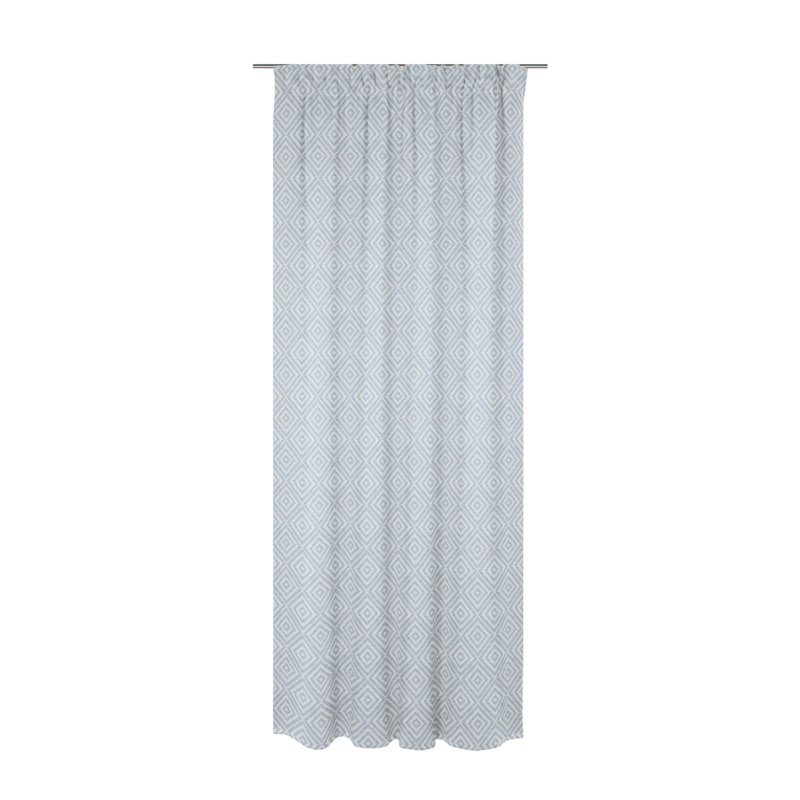 Abha Room Darkening Curtains Single Panel, Blue, 225cm H x 132cm W