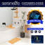  Serviteur de douche suspendu en bambou avec 2 niveaux, conception antidérapante pour les essentiels de salle de bain, tablettes autodrainantes pour une organisation facile
