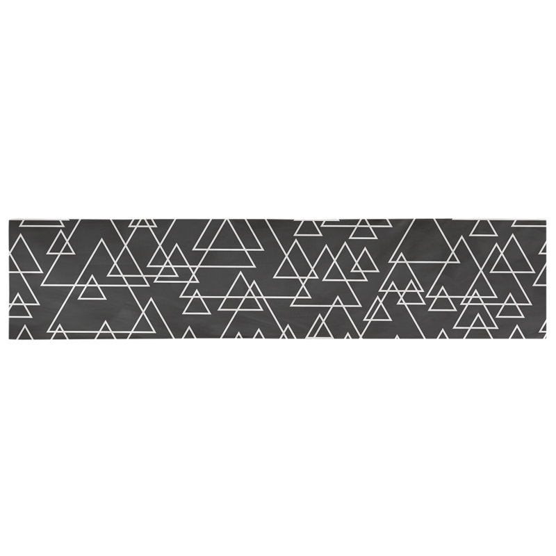 Chemin de table à triangle dispersé Avicia, 91,5 po x 17,5 po, Noir, Coton