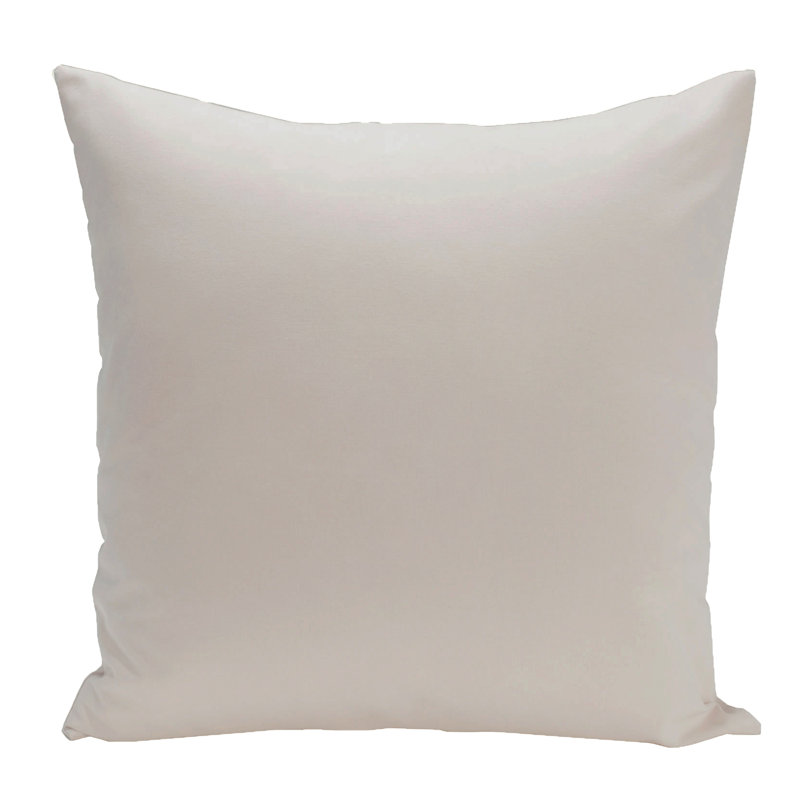 Solid Reversible Throw Pillow, 18" H x 18" W, Paloma