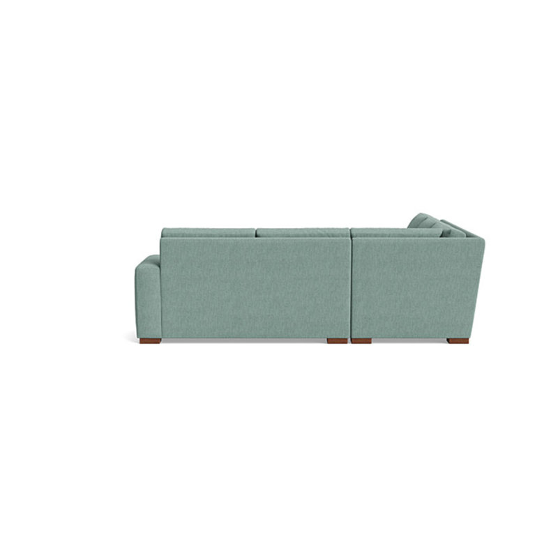 Couch Potato Sectional, Performance Weave - Spa, Left Hand Facing