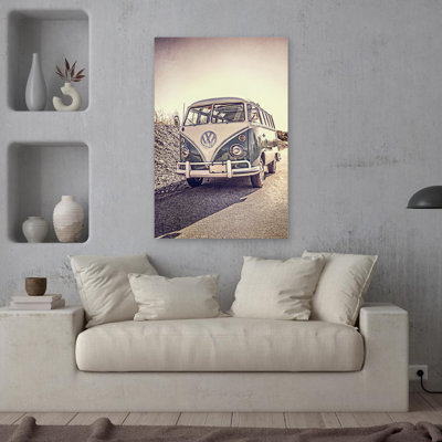 Surfers Vintage Vw Bus - Landscapes Photography Cars Transportation Art