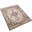 Tapis Hano 6 x 9 de style persan bohémien doré bleu rétro lavable-123764801