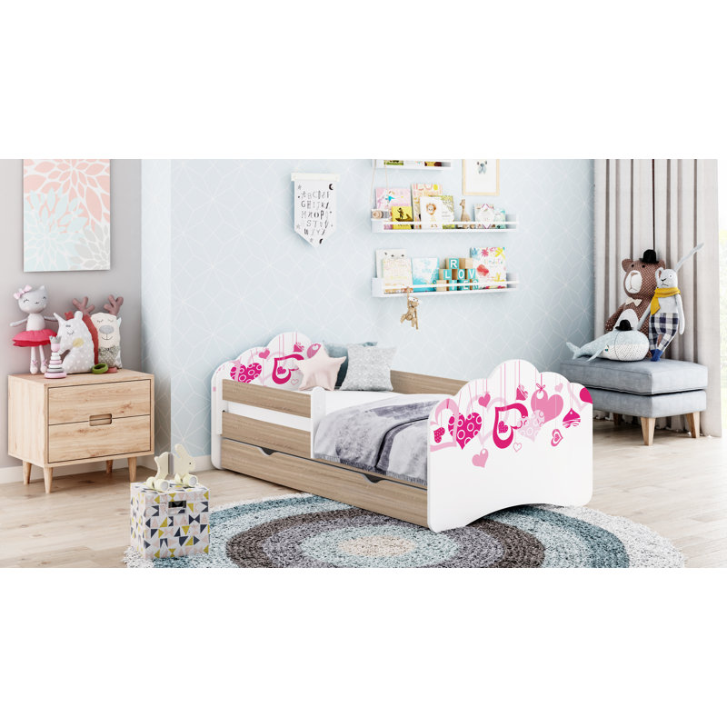 Berau European Toddler Solid Wood Bed Frame, 70 x 140cm, Sonoma Oak