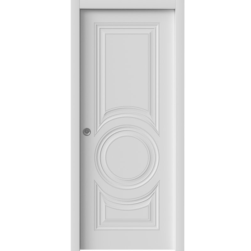 Porte coulissante à poche | Essentiel 1801 blanc | Ensemble de quincaillerie de rail | Portes intérieures de chambre à coucher en bois massif