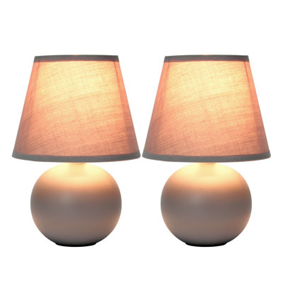 Mini lampe de table globe en céramique