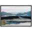 «Pastel Blue Scenic Mountain Range Nature Modern Art Rustic Zen Landscape Colorful» sur toile-99446456-99446457