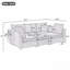 Canapé modulaire rembourré en chenille Coburn avec repose-pieds mobile, rangement et ports USB-1601641759