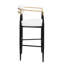 Tabourets de comptoir rembourrés beiges de 2, avec pieds en fer pour îlot de cuisine, capacité de poids de 265 lb, outils industriels de tissu de 260 lb inclus-786758000