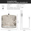 Luminaire suspendu tambour 1 lumière Antora