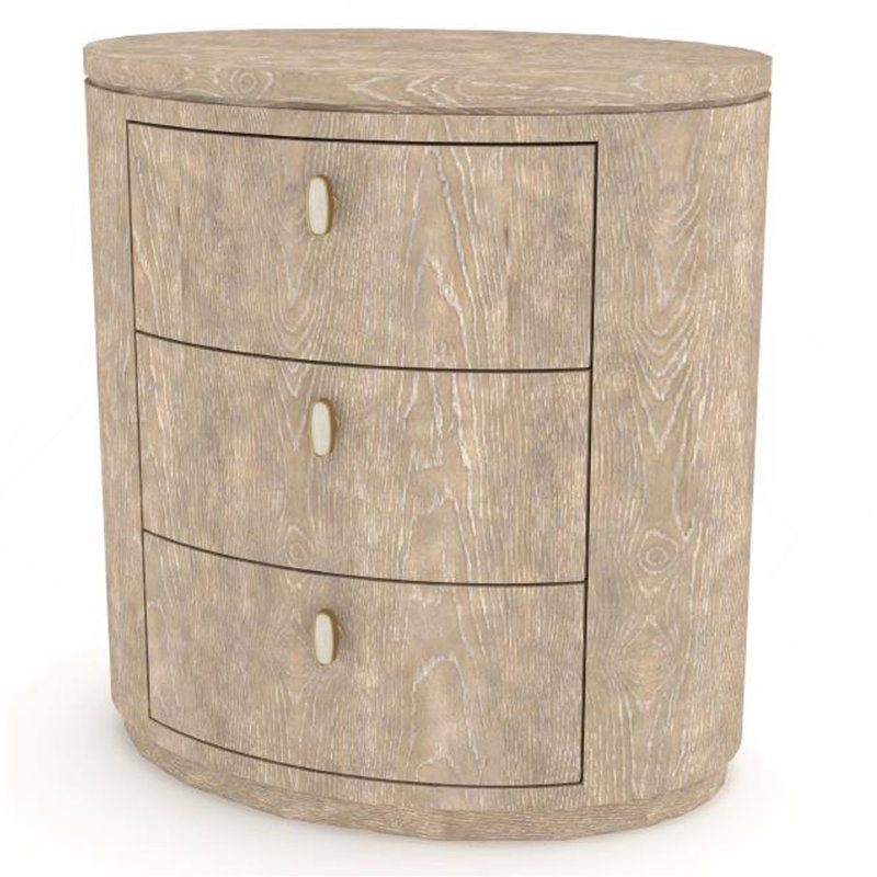 Table de chevet ovale - Caramel