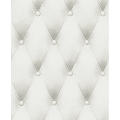  Papier peint imitation capitonné ivoire Designs