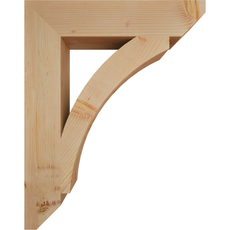 Support en bois / corbeau, Sapin de Douglas, H 38 po x l 5,5 po x P 30 po