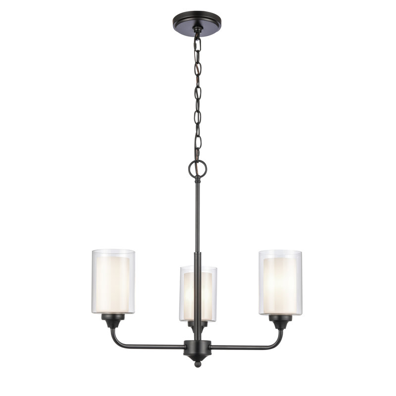 Luminaire suspendu cylindrique simple à 3 lumières Bowlus