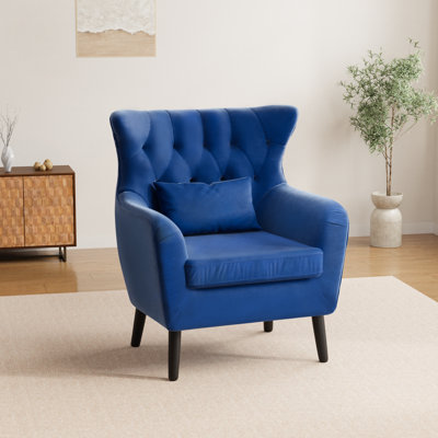 Chaises d'appoint confortables en velours surdimensionné (ensemble de 2)