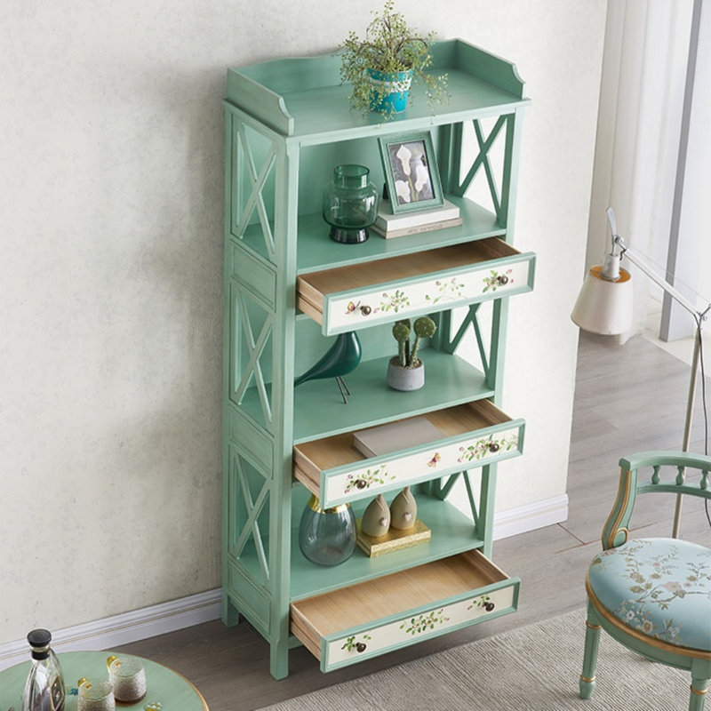 Vitrine de salon peinte de style américain