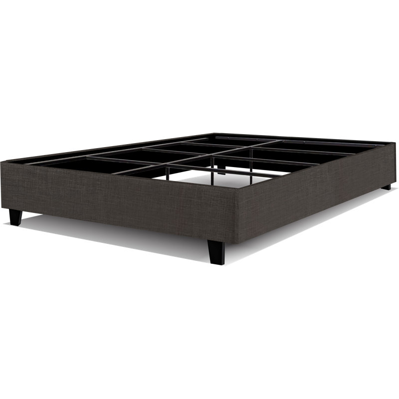 Lit plateforme tapissier 14 po Brin, Grand, gris