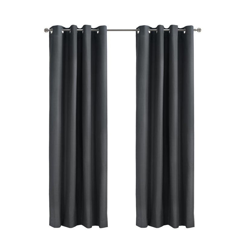 Turnervale Curtain Single Panel, 52" W x 84" L, Charcoal