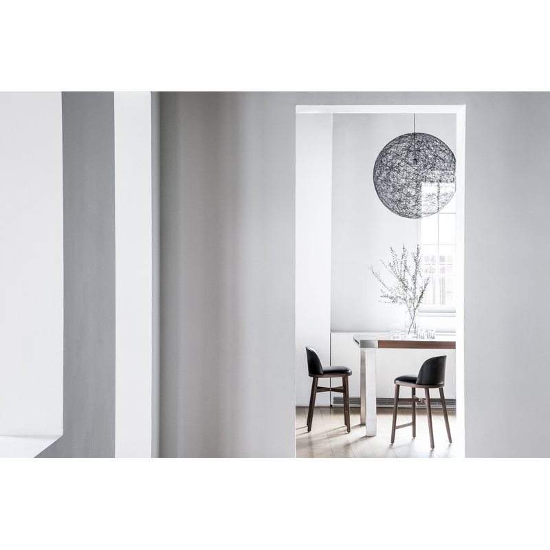 Bund Upholstered Stool with Solid Wood Frame