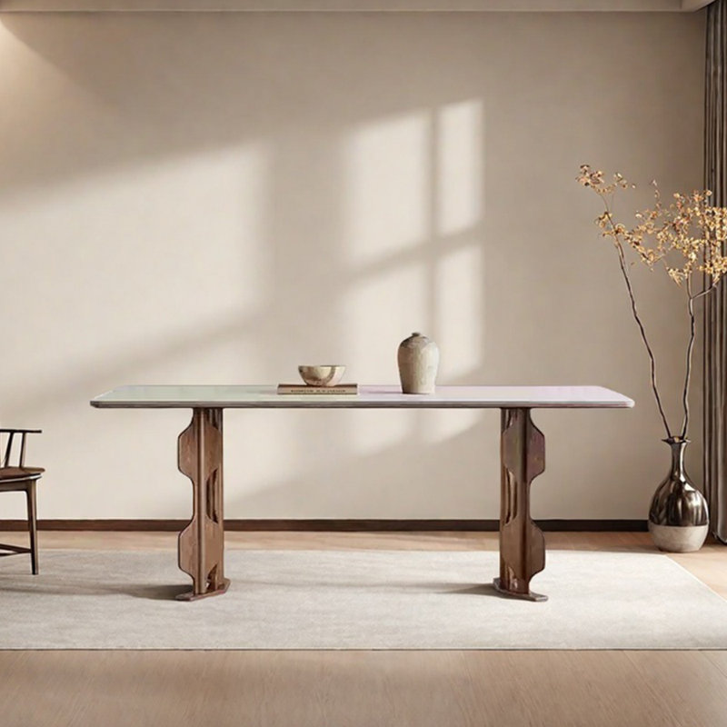 Table de salle à manger évidée unique, H 29,53 po x L 78,74 po x l 35,43 po