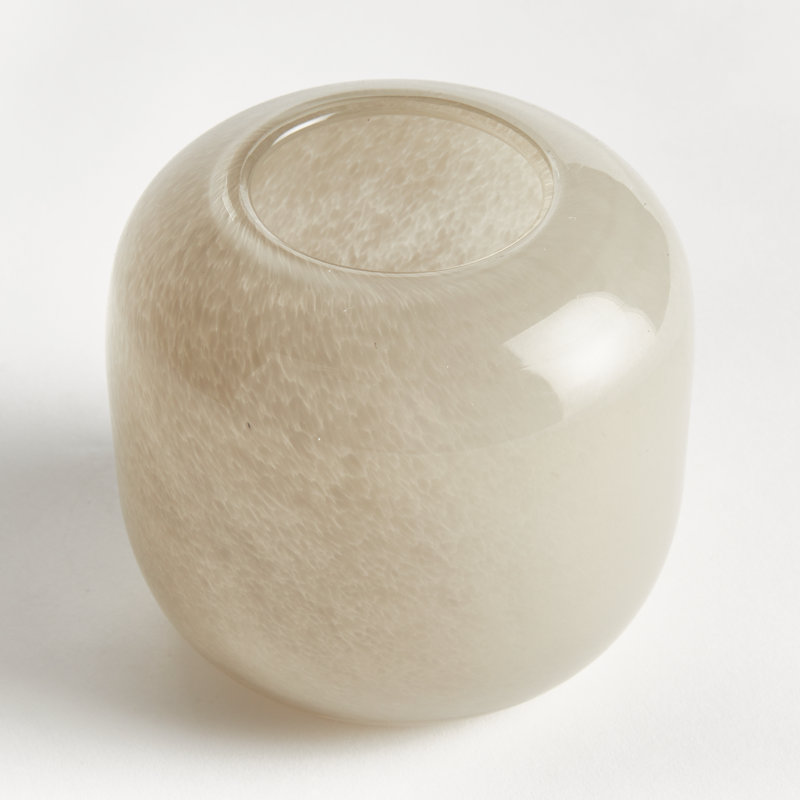 Melora Handmade Glass Table Vase, 5" H x 5.5" W x 5.5" D