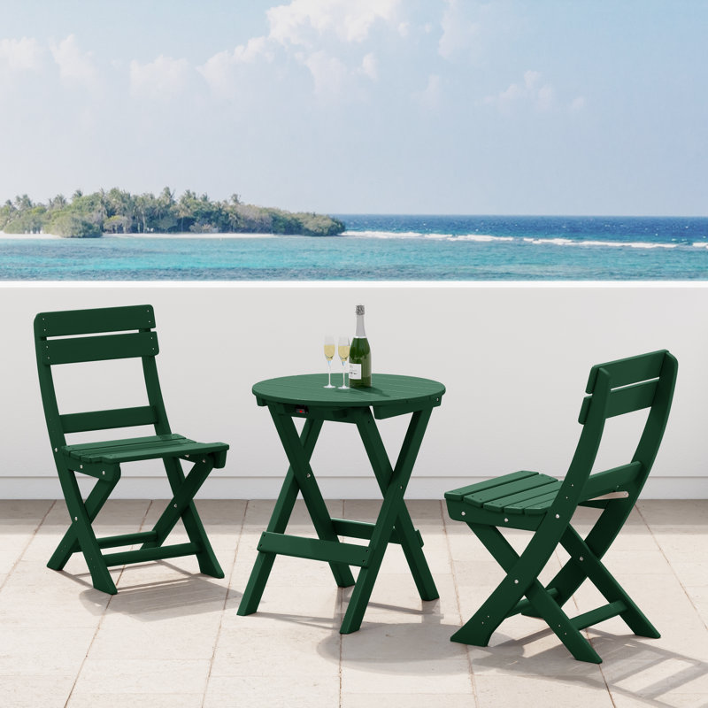 Laguna 3-Piece Folding Dining Set, Green