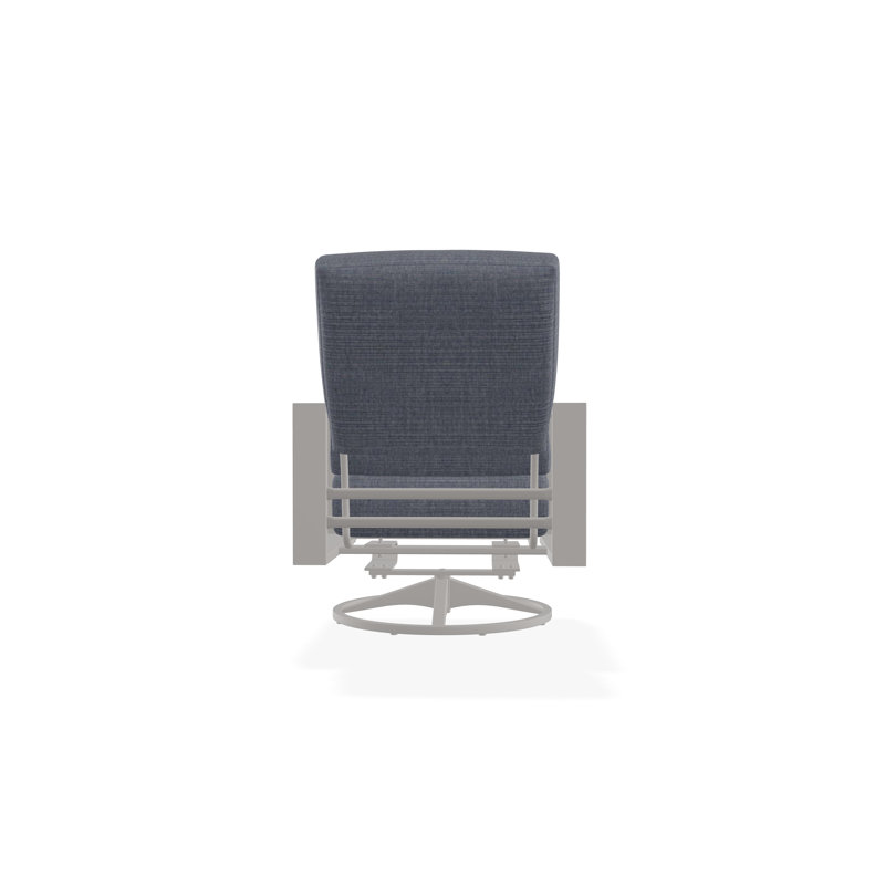 Larssen Deep Seating Cushion Swivel Rocker, Proven Denim, Warm Gray