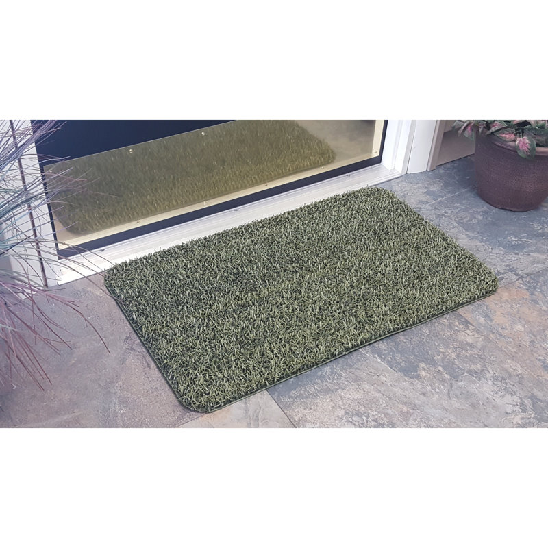 Kiryazov Non-Slip Doormat, Green