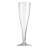 Plastic Disposable Champagne Flute Silver Glitter