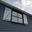 Rustic Four Board Spaced Board-n-Batten Faux Wood Shutters w/Z-Board (Per Pair)-71284322-88966778-88966779