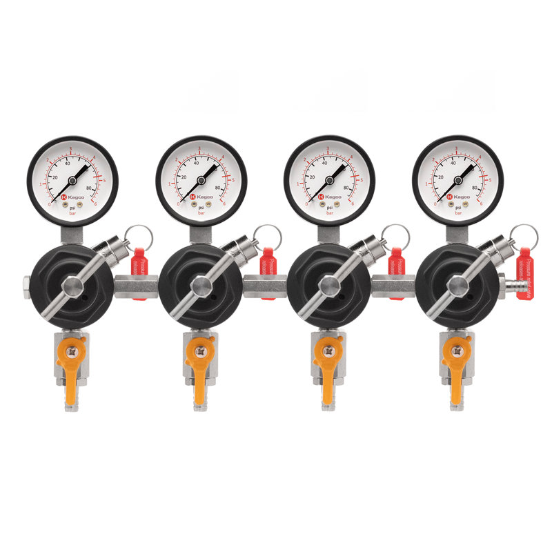 Kegco Commercial Grade Four Gauge Secondary Regulator