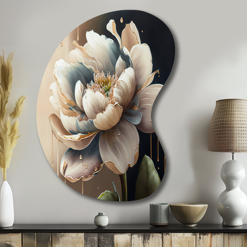 Gaskill - Art mural en métal à forme unique, sculpture murale asymétrique en métal, H 39 po x l 28 po