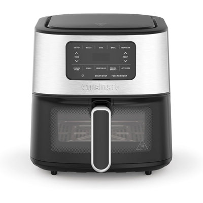 Cuisinart Air Fryer Oven, 6-Qt Basket Stainless Steel Air Fryer, Kitchen Dishwasher-Safe Parts with 5 Presets Roast, Bake, Broil, Air Fry and Keep Warm, Quick & Easy Electric Fryer