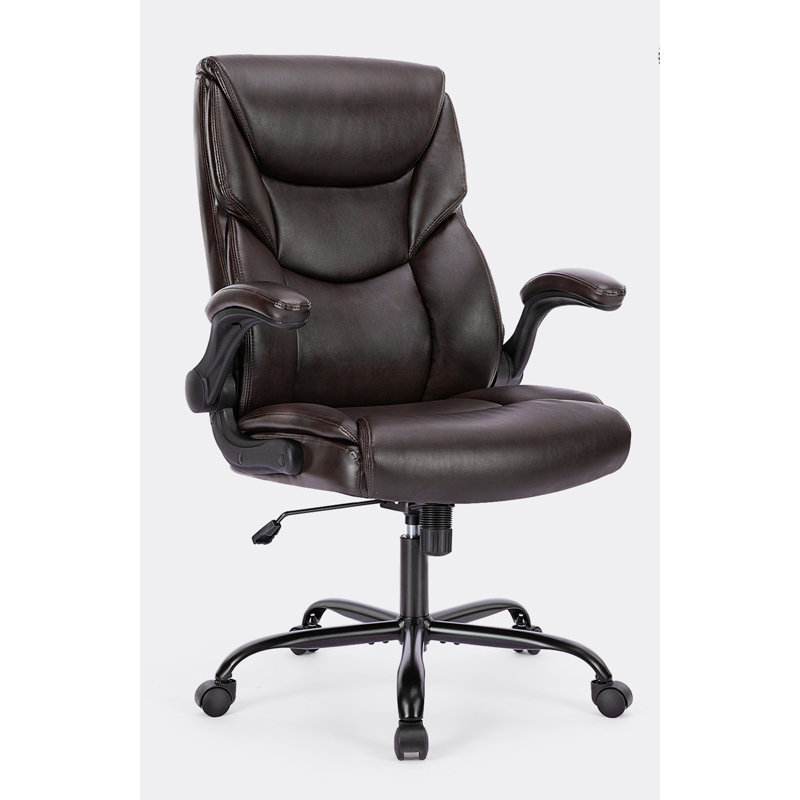 Chaise de bureau avec appui-tête Jamschid, Brun