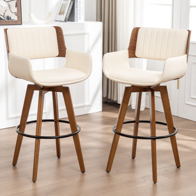 Swivel Yes Faux Leather Bar Stool